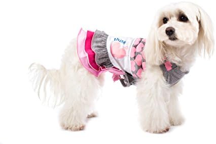 Памучни рокля DoggyDolly Authentic Think, Розово, Среден размер
