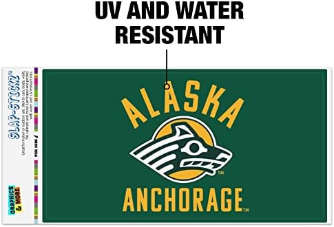 ГРАФИКА И МНОГО ДРУГИ Логото на Университета на Аляска в Анкоридж Seawolves Авто Шкафче за прозорци на Колата