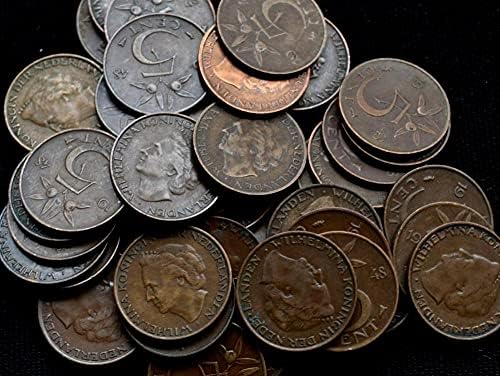 Монета Холандия 5 точки 1948 Уилям Минга Аватар Кралица 21 мм Мед KM176