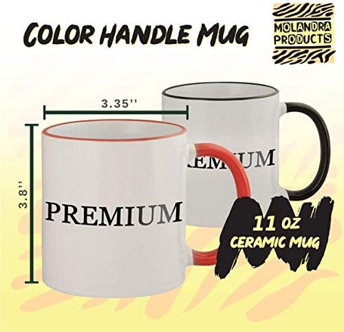 Изработена по поръчка Керамични Кафеена Чаша с цветен ръб и дръжка на 11 грама CP06 - Добавете Своето изображение,