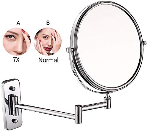 Огледала за баня ZAAHH, Стенни Увеличителни Силни Двустранни Регулируеми Козметични за Бръснене, Разширяеми