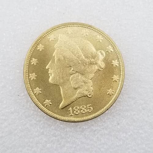 Kocreat Копие от 1885 Либърти Морган Златна Монета от Двадесет Долара-Сувенирни Монети на САЩ Щастливата Монета