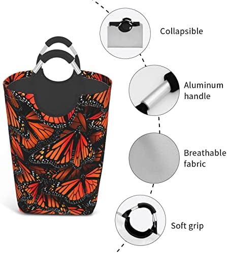 Пакет за мръсни дрехи Monarch Butterflies, Сгъваема, С дръжка, Подходящ За домашно съхранение в гардероба, в