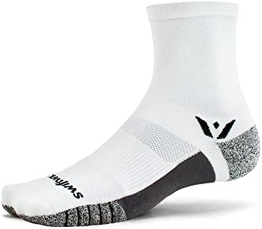 Swiftwick - Чорапи за бягане и голф FLITE XT FIVE, за фитнес, Максимална стабилност, Нескользящие Чорапи за