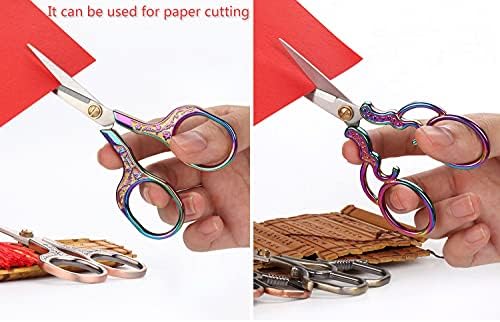Ножици за бродиране Jasni, малки професионални ножици за шиене от неръждаема стомана, Реколта дръжка във формата