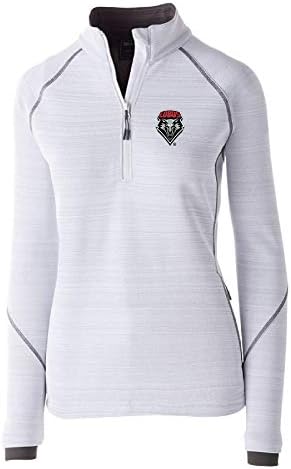 Дамски яке-пуловер с отклонение от нормата Ouray Sportswear NCAA New Mexico Lobos, Голям размер, Бял