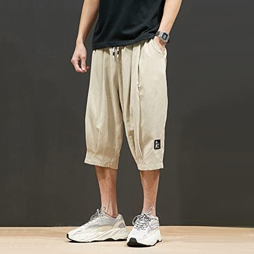UBST Мъжки Панталони-капри е В Японски Стил и Голям Размер, Свободни за Ежедневни Панталони, Летни къси Панталони