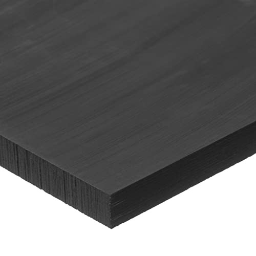 Пластмасов лист от гомополимера ацеталя Delrin, черен, с дебелина 2-3/4 инча х 24 см в ширина х 24 инча дължина