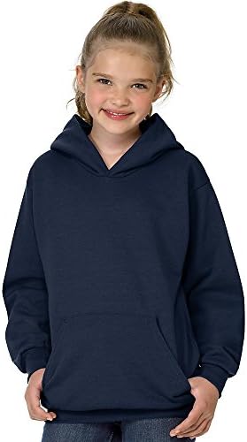 Младежки Пуловер Hanes ComfortBlend EcoSmart с качулка Тъмно синьо