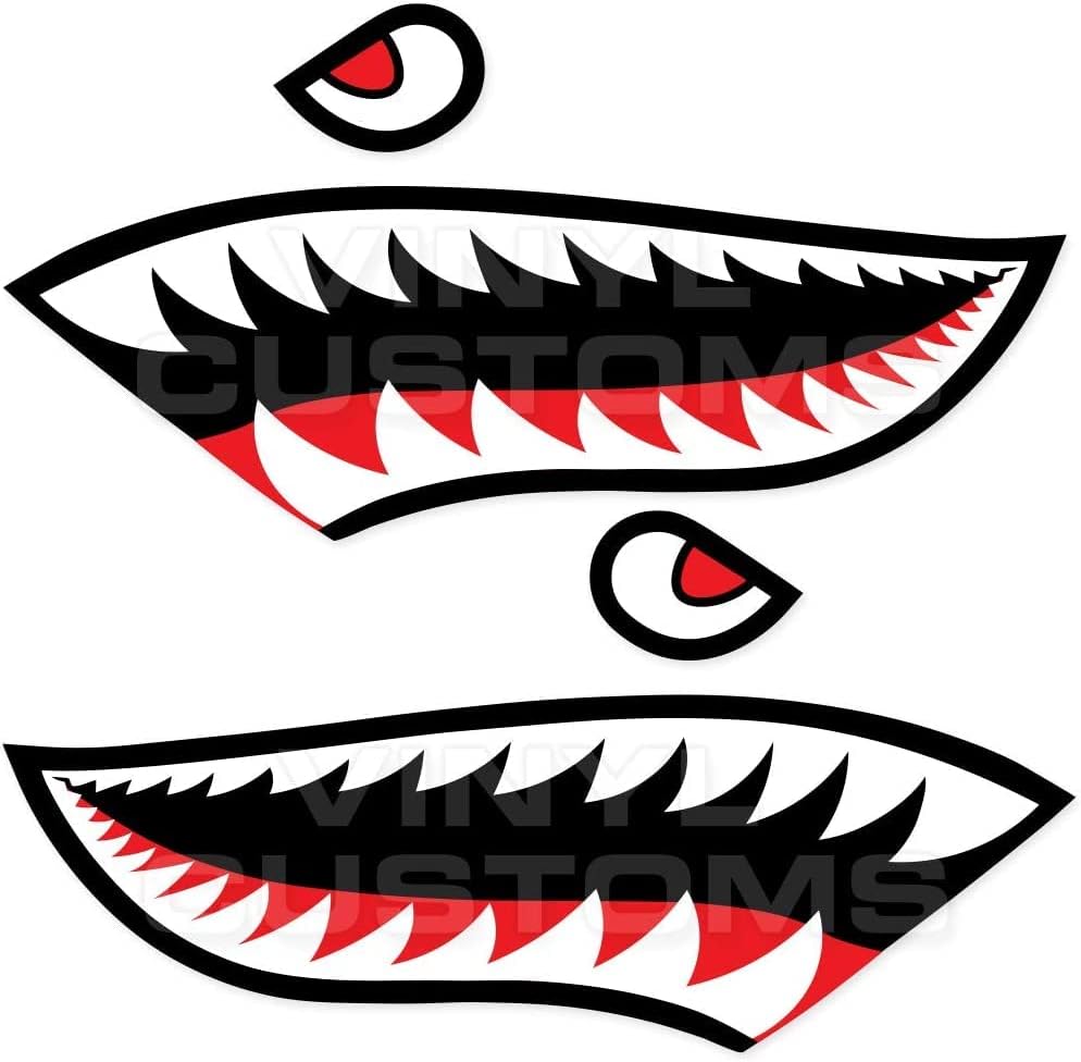 Комплект стикери за хоби Flying Тайгърс P-40 Warhawk Shark Teeth (30 ИНЧА)