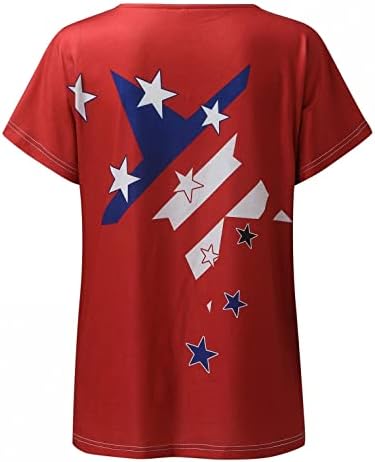 Ризи 4 юли, Дамски Ризи С Флага на САЩ, Ежедневни Летни Потници, Тениски с Къс ръкав, Райе тай-Дай, Удобна Свободна