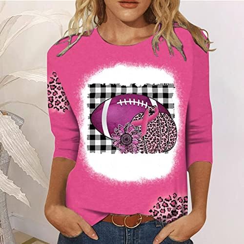 Информираността За Рака на гърдата Женска Риза С 3/4 Ръкав Розова Октомврийската Празнична Облекло 2022 Есен