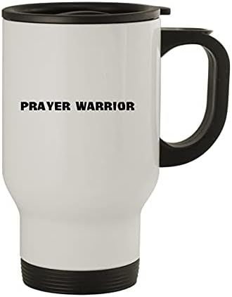 Molandra Products Prayer Warrior - Пътна Чаша от Неръждаема Стомана с тегло 14 грама, Сребриста