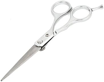 Qtqgoitem Фризьорски ножици за подстригване на коса Сребрист цвят от неръждаема стомана с Дължина 6 инча (модел: