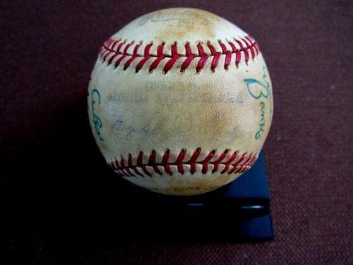 Ърни Банкс Чикаго Къбс Копито Подписа Авто Реколта на Малката лига Gu по Бейзбол Jsa - Бейзболни Топки С Автографи