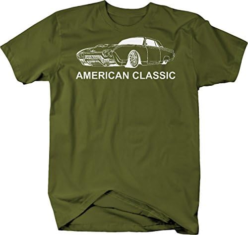 Американската Класическа Тениска Thunderbird с участието на Винтажного колата Bird за Мъже