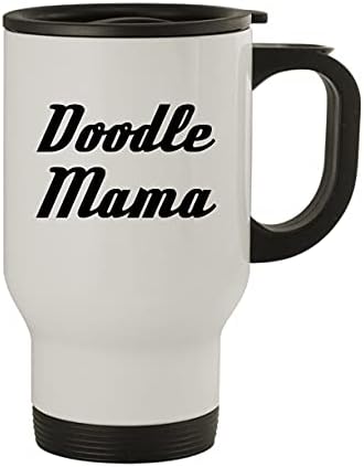 Molandra Products Doodle Mama - Пътна Чаша от Неръждаема Стомана за 14 грама, бяла