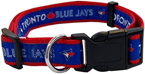 Нашийник за домашни любимци MLB Toronto Blue Jays, нашийник за малки бейзболни отбори за кучета и котки. Блестящ