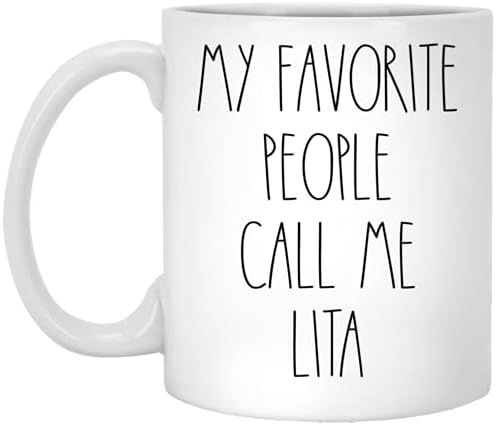 Лита - любимите Ми Хора Ме Наричат Lita Кафеена Чаша, Вдъхновена от Lita Rae Dunn, Стил Rae Dunn, Рожден Ден