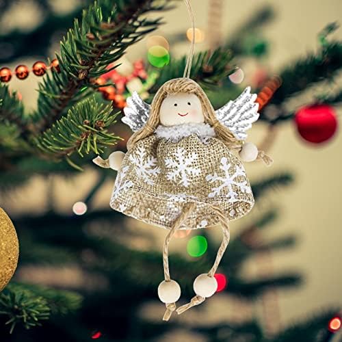 2 БР. Коледни Мини Декоративни Кукли Коледен Снежен човек Старецът Ангел Кукла, Кукла Коледната Елха на Врати