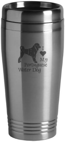Пътна чаша Sutter's Mill Specialties на 16 унции От неръждаема стомана - I Love My Portuguese Water Dog