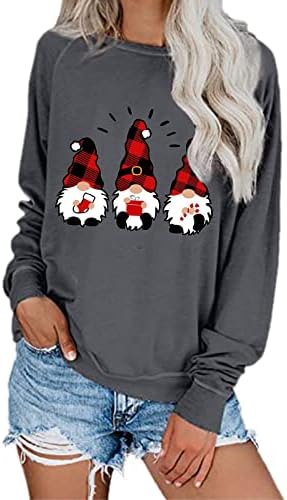 Hoody за жени с яка-часова, Пуловер с Изображение на Елен, Гащеризон повдигащ Дамски Зимни Блузи За Бременни