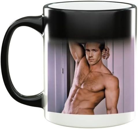 Актьорът Райън Рейнолдс, Секси Тяло Без риза, Магическа Чаша, с Променящ се Цвят, Магическа Чаша за чай и Кафе,