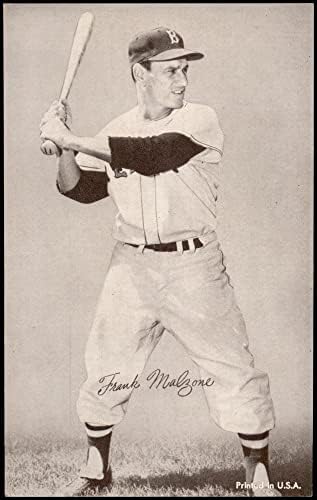 Експонати от 1947 г. Франк Малзоне на Бостън Ред Сокс (Бейзболна картичка) Ню Йорк Ред Сокс