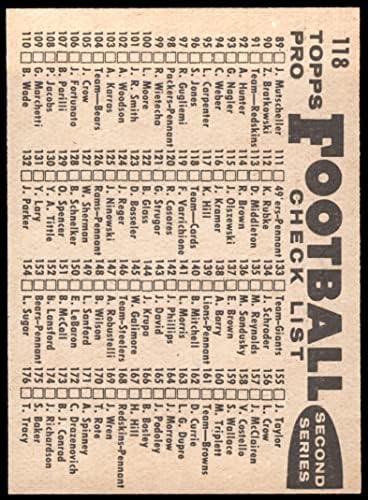 Списък от команди, 1959 Topps 118 Кардиналите Chicago Кардиналите-FB (Футболна карта) NM Кардиналите-FB