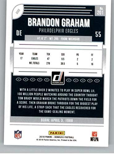 2018 Donruss Football 201 Брендън Греъм Филаделфия Игълс Официалната търговска картичка NFL
