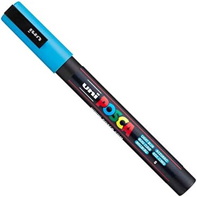 Художествени Маркери Uni Posca PC-3M Paint Pen - Метални дръжки от плат, Стъкло - Комплект от 6 на най-популярните