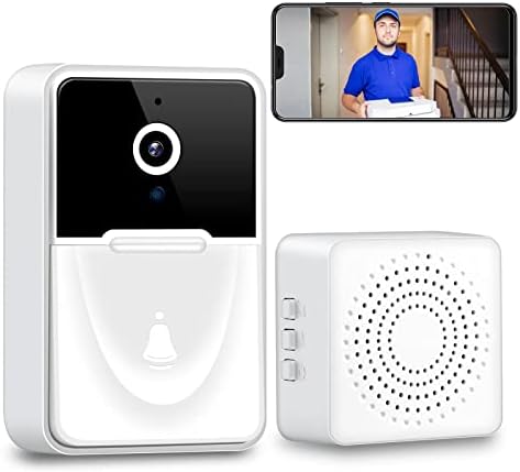 Интелигентна Безжична Дистанционна Камера за Видеодомофон, Интелигентен Визуален Звънец HD Нощно Виждане WiFi,