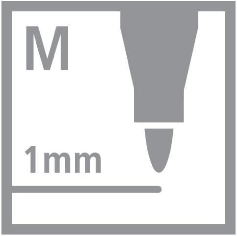 Перманентен маркер STABILO Medium - Червена опаковка от 10 броя