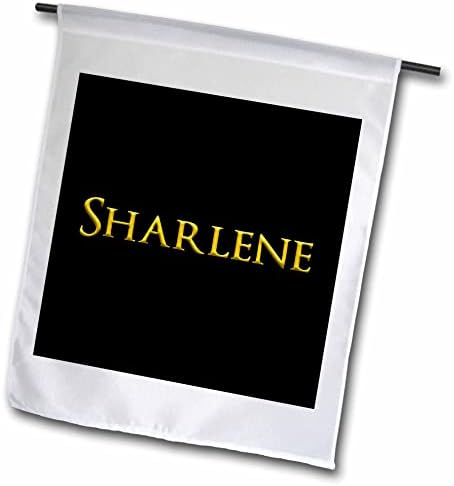 3дРоза Шарлийн луксозно име за момиченце в Америка. Жълт в черен талисман - Знамена (fl-364499-2)
