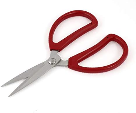 X-DREE Home Кухня Червени Дръжки С Гумено покритие, Ножици за рязане на метал с Дължина 15 см (Cocina casera