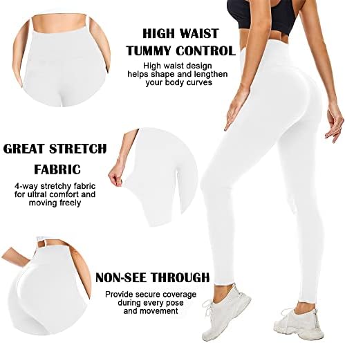 Мазни Меки Гамаши за жени - Контрол на корема с висока талия, Не Просвечивающие Спортни Панталони за Йога