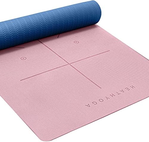 Екологично Чист Нескользящий килимче за йога Heathyoga, система за изравняване на тялото, Сертифициран SGS TPE