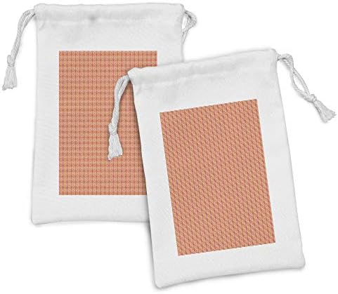 Комплект от 2 Чанти от абстрактна тъкан Ambesonne, Необичаен Двуцветен дизайн в стила на Концептуалната геометрия,