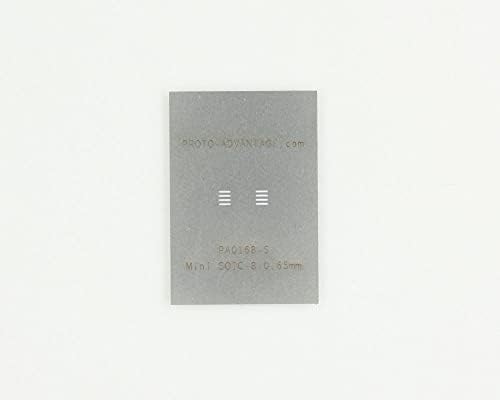 Proto-Advantage PA0168-S Mini SOIC-8 (стъпка 0,65 mm) Шаблон от неръждаема Стомана