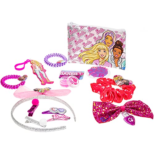 Комплект аксесоари за коса Барби - Townley Girl |Подаръчен комплект за момичета на възраст от 3 години (28 бр.), състоящ лък за коса, лента за глава, щипки за коса, Щипки за кос