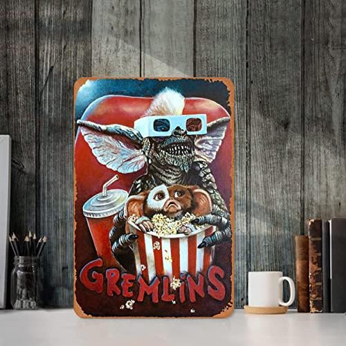 Плакат с Гремлинами Декор на Филм на Ужасите, Ретро Метални Консервени Кутии, Реколта Тенекеджия Знаци, Мъжки