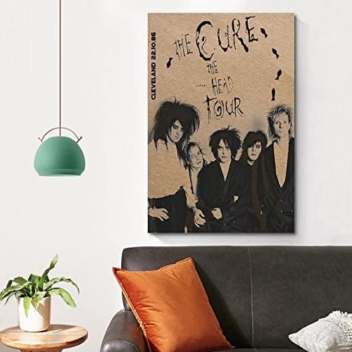 Плакат RULING The Cure 1985 Концертна Платно, Плакати на рок групи, Естетически Стенно Изкуство за Спални, Хол,