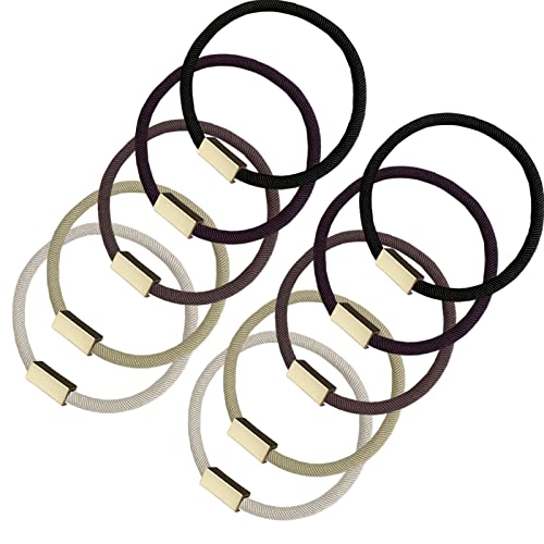 UaiUya 10 бр. метални ленти за коса, ленти за китки, ластични ленти за коса, метален държач за опашката, за