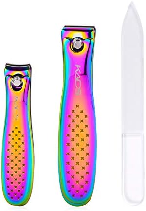 Комплект Разноцветни Светещи Клещи за нокти, Нож за ноктите на краката си, Стъклена Пила За Нокти, Машинка За