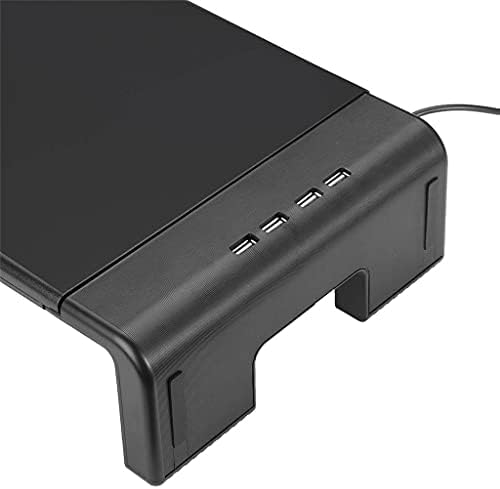 CUJUX 4 Порта USB 2.0 Стойка на Монитор Многофункционален Настолен Компютър Екран Рафт Поставка За Лаптоп, Стойка