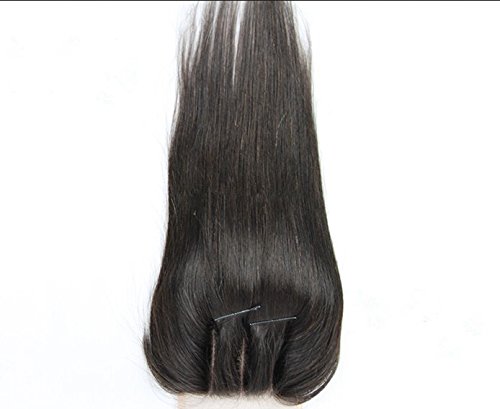 DaJun Hair 7A 3 Части 4x4 лейси закопчалката с Добри Малазийскими Реми Човешки коси 3 връзки, Плетене Косата
