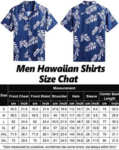 COOFANDY Мъжки Хавайска Риза С Къс Ръкав, Плажни Тропически Ризи, Летни Ежедневни Ризи с копчета