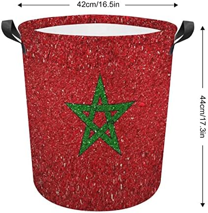 Марокански Национален флаг Мароко Голяма Кошница За дрехи, Сгъваема Кошница За Дрехи Здрава Кошница За Съхранение