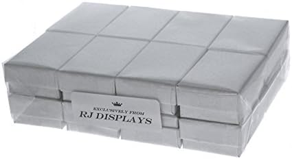RJ Displays - Бял Ковчег с хлопчатобумажным пълнител в 25 опаковки за Кулон, Шарма, гривна, един крак гривни,