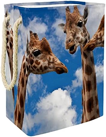 Inhomer Три Жирафа, Голяма Кошница за дрехи, Водоустойчив Сгъваема Кошница за Дрехи, Органайзер за Играчки,